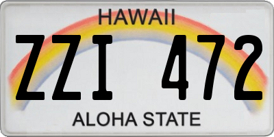 HI license plate ZZI472