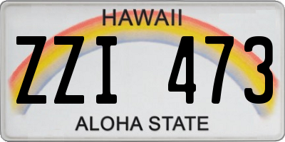 HI license plate ZZI473