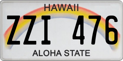 HI license plate ZZI476