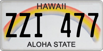 HI license plate ZZI477