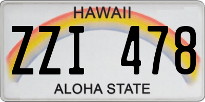 HI license plate ZZI478