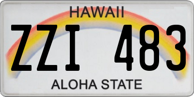 HI license plate ZZI483