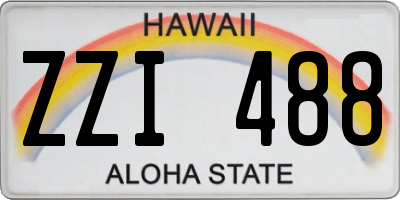 HI license plate ZZI488