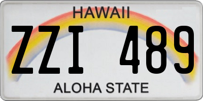 HI license plate ZZI489