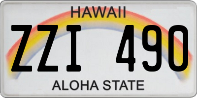 HI license plate ZZI490