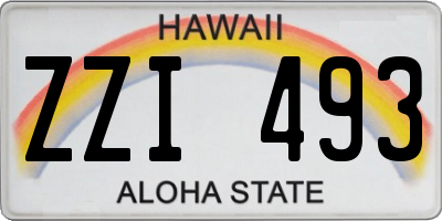 HI license plate ZZI493