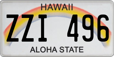 HI license plate ZZI496