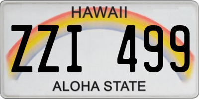 HI license plate ZZI499