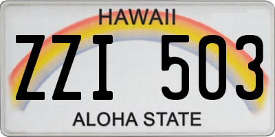 HI license plate ZZI503