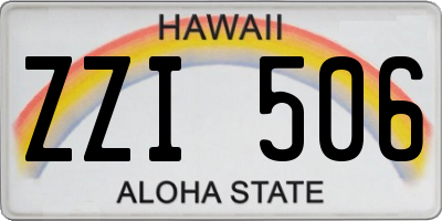 HI license plate ZZI506