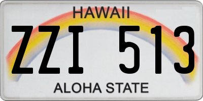 HI license plate ZZI513