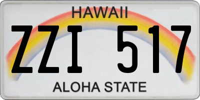 HI license plate ZZI517