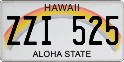 HI license plate ZZI525