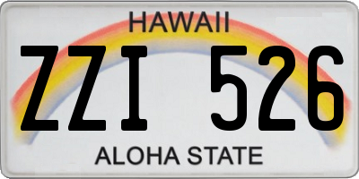 HI license plate ZZI526