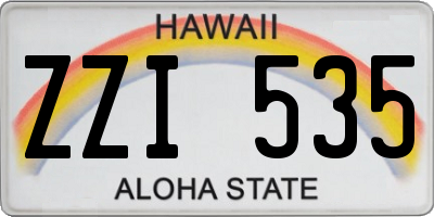 HI license plate ZZI535