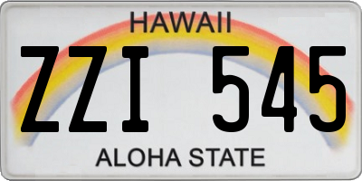 HI license plate ZZI545