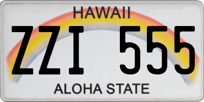 HI license plate ZZI555