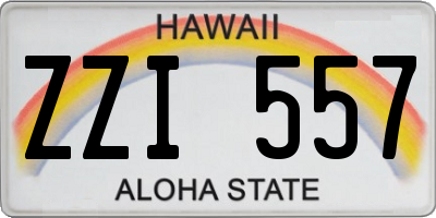 HI license plate ZZI557