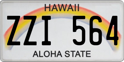 HI license plate ZZI564