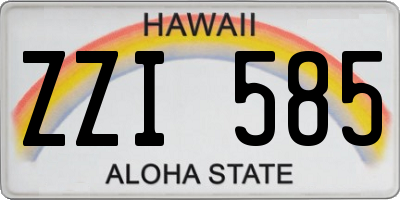 HI license plate ZZI585
