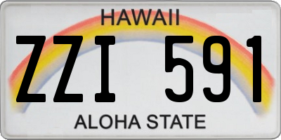 HI license plate ZZI591