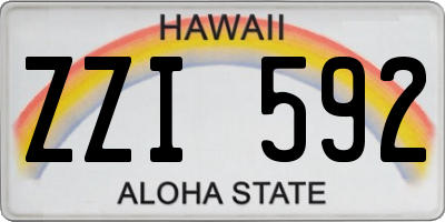 HI license plate ZZI592
