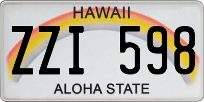 HI license plate ZZI598