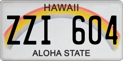 HI license plate ZZI604