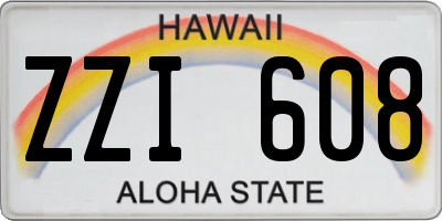 HI license plate ZZI608
