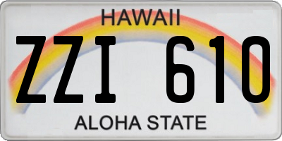 HI license plate ZZI610