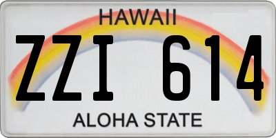 HI license plate ZZI614