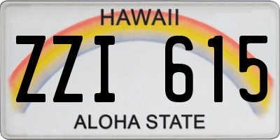 HI license plate ZZI615