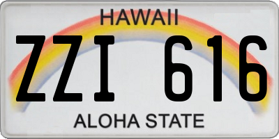 HI license plate ZZI616