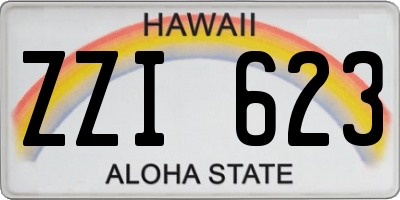HI license plate ZZI623