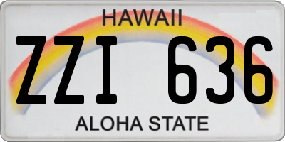 HI license plate ZZI636