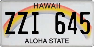 HI license plate ZZI645