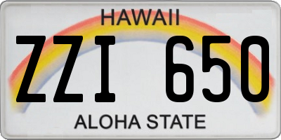 HI license plate ZZI650