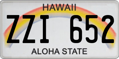 HI license plate ZZI652
