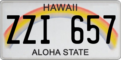 HI license plate ZZI657