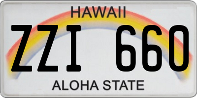 HI license plate ZZI660