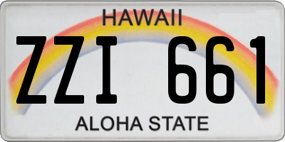 HI license plate ZZI661