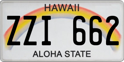 HI license plate ZZI662