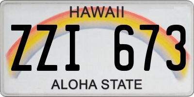 HI license plate ZZI673