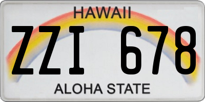 HI license plate ZZI678