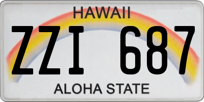 HI license plate ZZI687