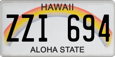 HI license plate ZZI694