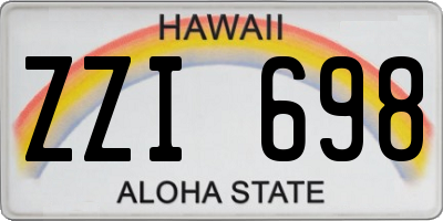 HI license plate ZZI698