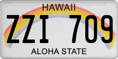 HI license plate ZZI709