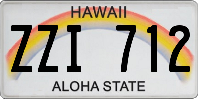 HI license plate ZZI712