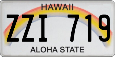 HI license plate ZZI719